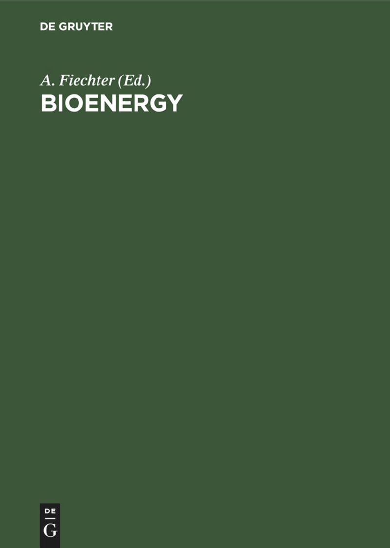 book: Bioenergy