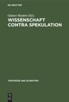 book: Wissenschaft contra Spekulation