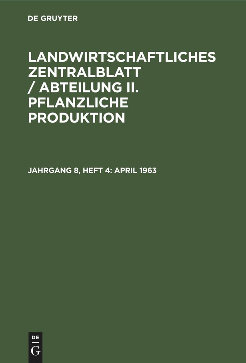 book: Jahrgang 8, Heft 4 April 1963