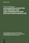 book: Aussagemöglichkeiten und Grenzen der Analysenmeßtechnik für die Strukturanalyse