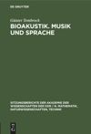 book: Bioakustik. Musik und Sprache