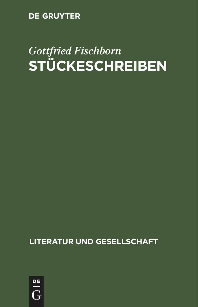 book: Stückeschreiben