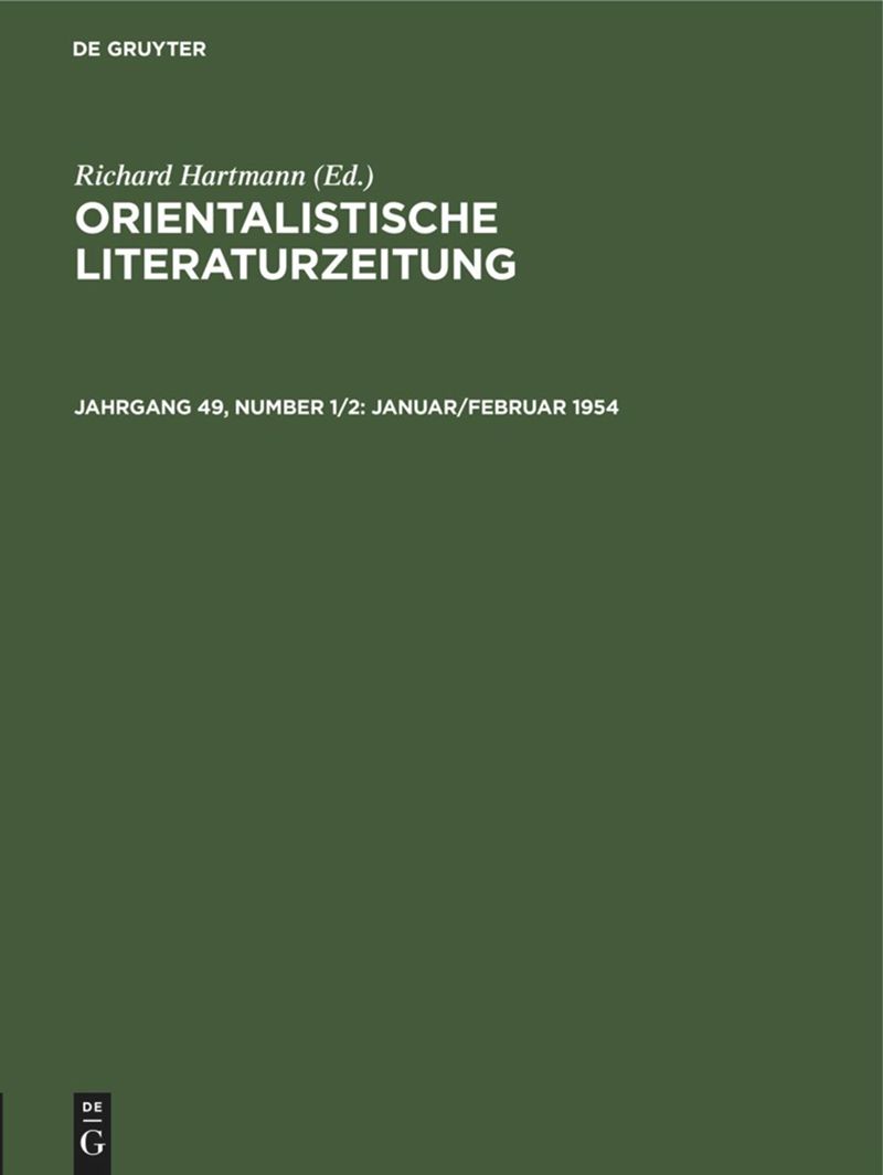 book: Jahrgang 49, Number 1/2 Januar/Februar 1954