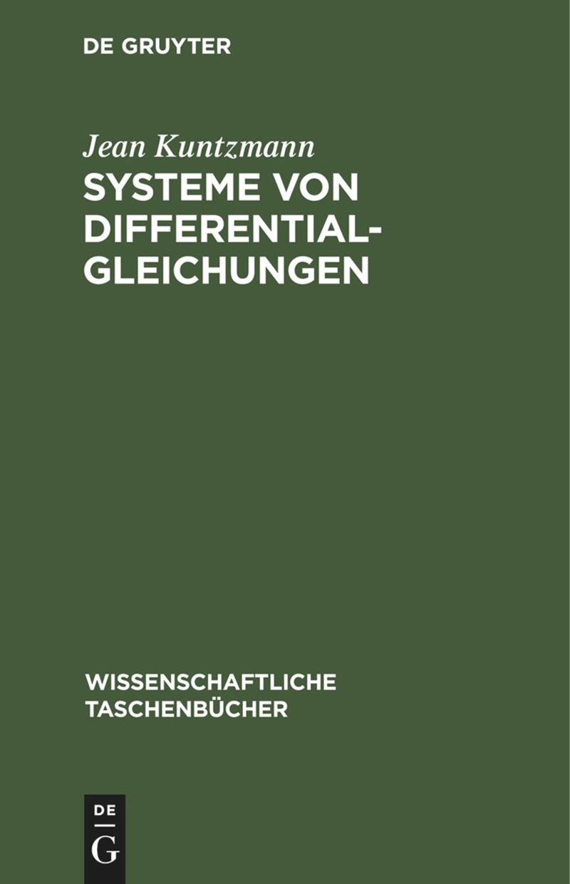 book: Systeme von Differentialgleichungen