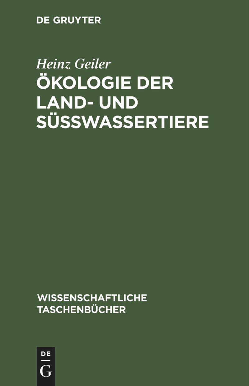 book: Ökologie der Land- und Süßwassertiere