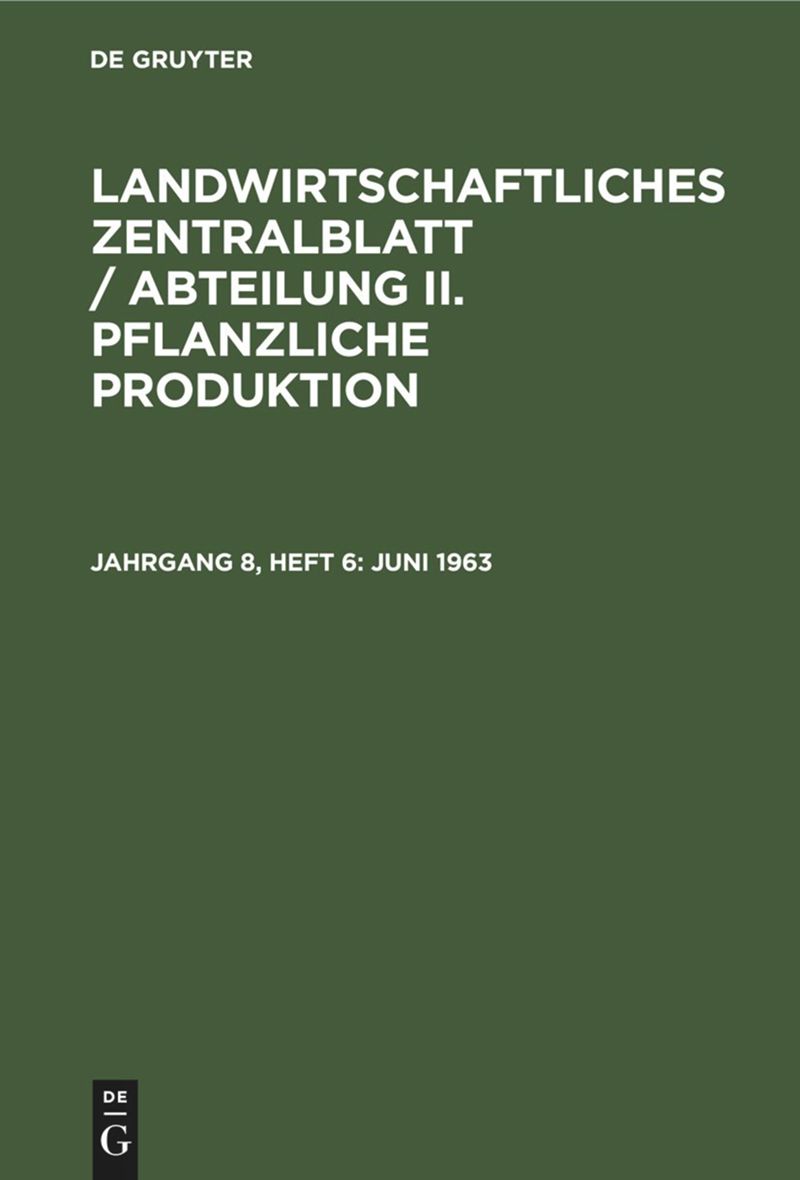 book: Jahrgang 8, Heft 6 Juni 1963