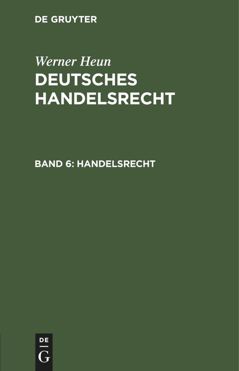book: Band 6 Handelsrecht