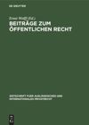 book: Beiträge zum Öffentlichen Recht