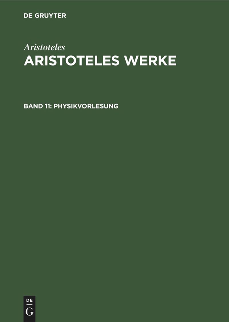 book: Band 11 Physikvorlesung