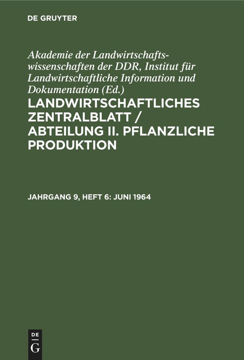 book: Jahrgang 9, Heft 6 Juni 1964
