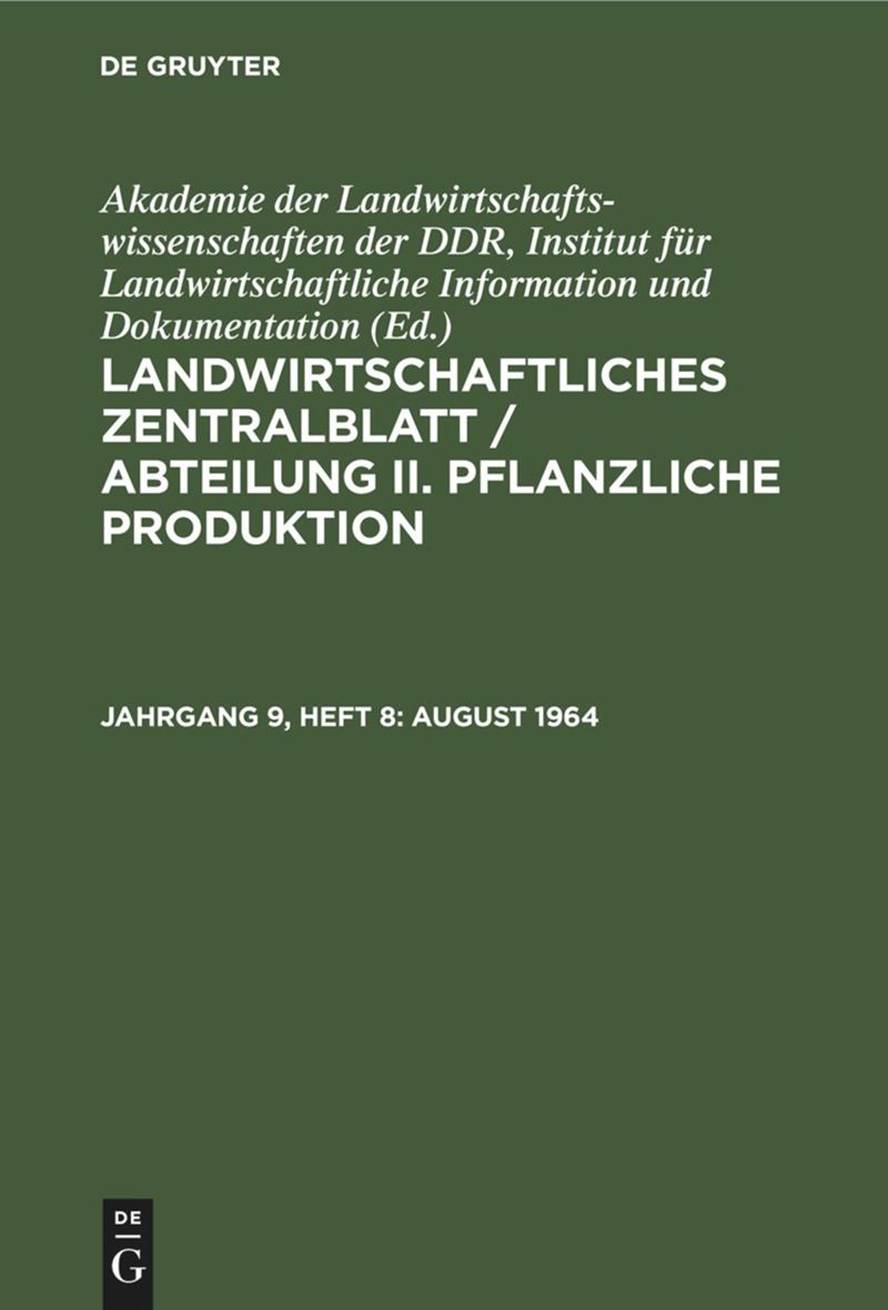 book: Jahrgang 9, Heft 8 August 1964