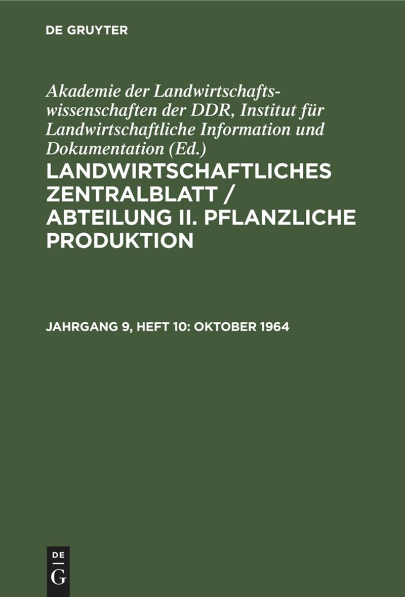 book: Jahrgang 9, Heft 10 Oktober 1964
