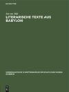 book: Literarische Texte aus Babylon