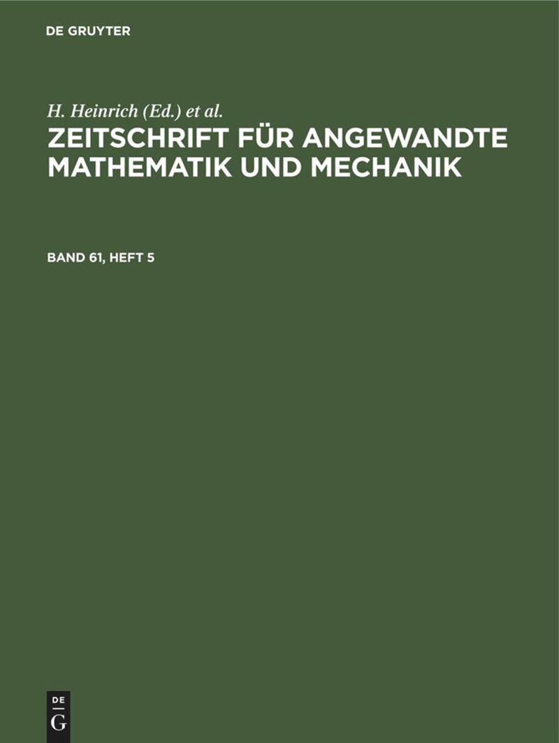 book: Band 61, Heft 5
