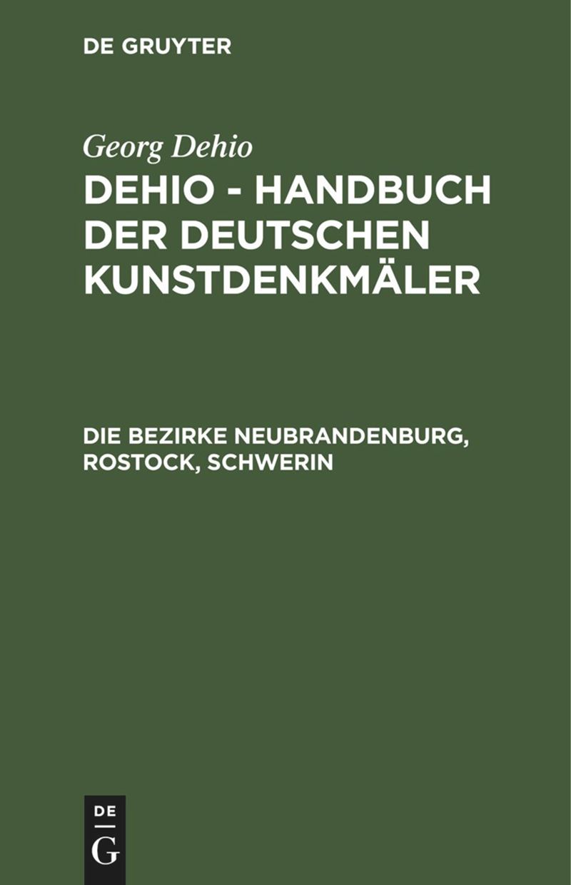 book: Die Bezirke Neubrandenburg, Rostock, Schwerin
