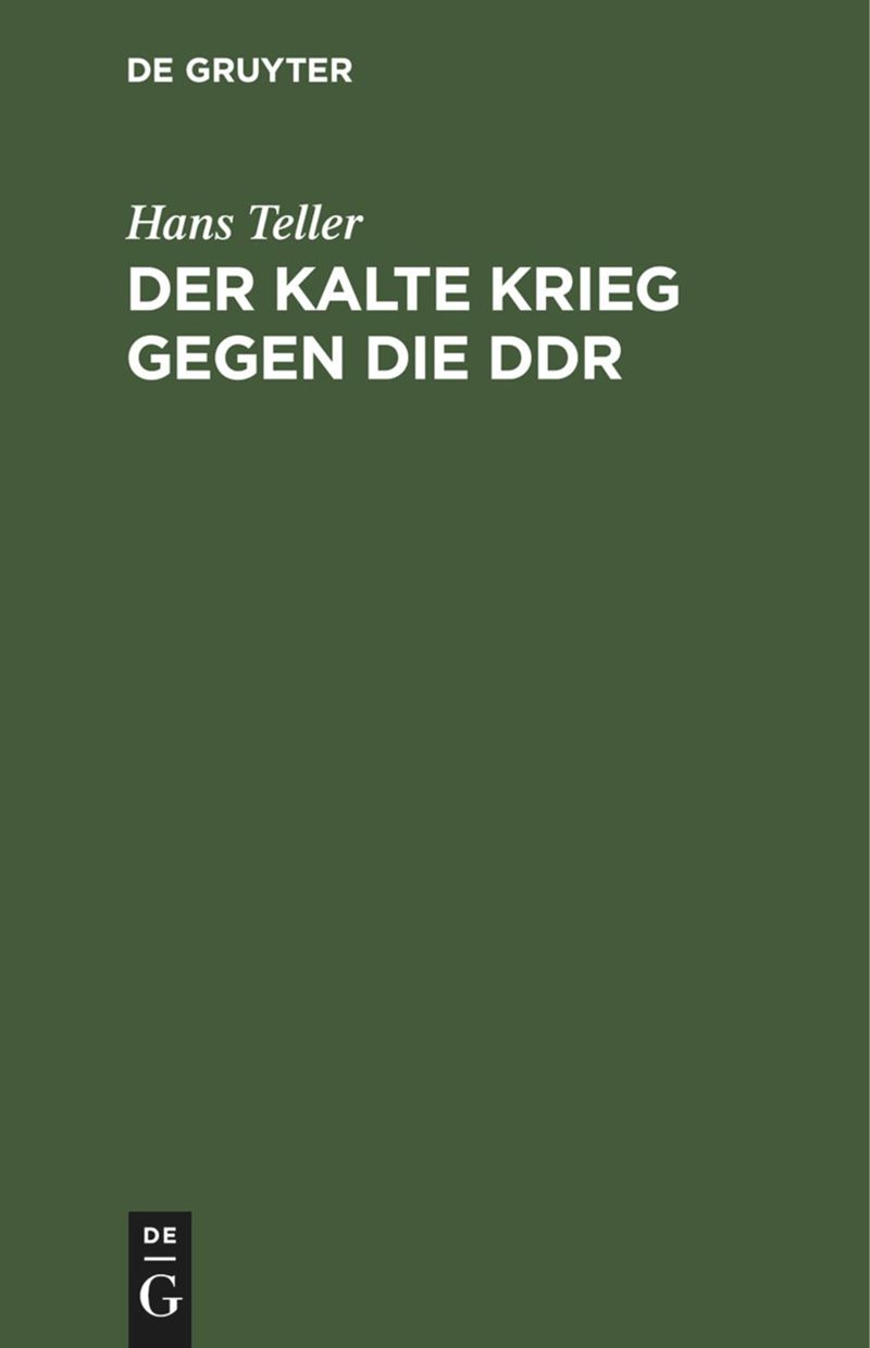 book: Der kalte Krieg gegen die DDR