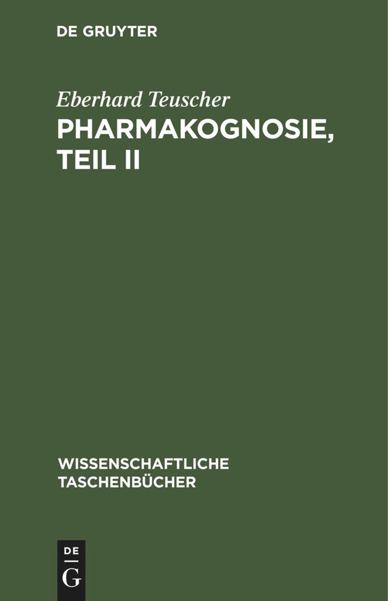 book: Pharmakognosie, Teil II