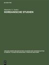 book: Koreanische Studien