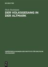 book: Der Volksgesang in der Altmark