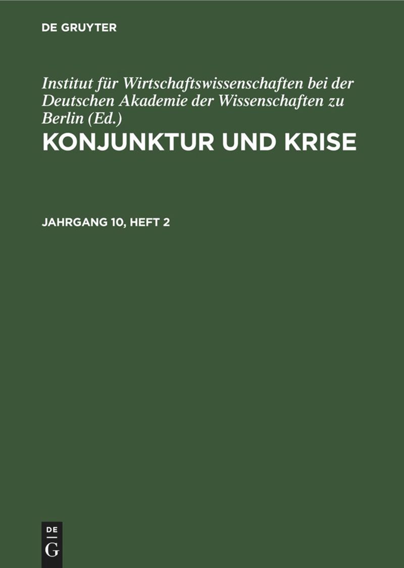 book: Jahrgang 10, Heft 2