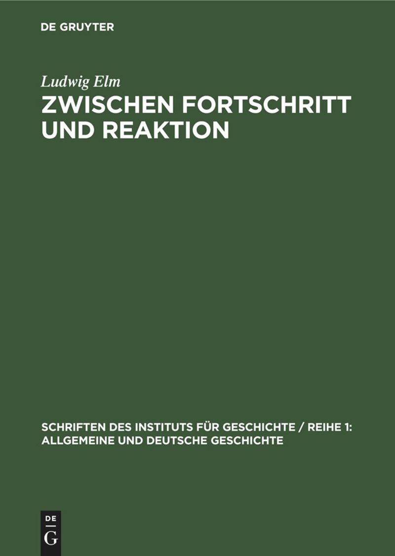 book: Zwischen Fortschritt und Reaktion