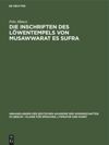 book: Die Inschriften des Löwentempels von Musawwarat es Sufra
