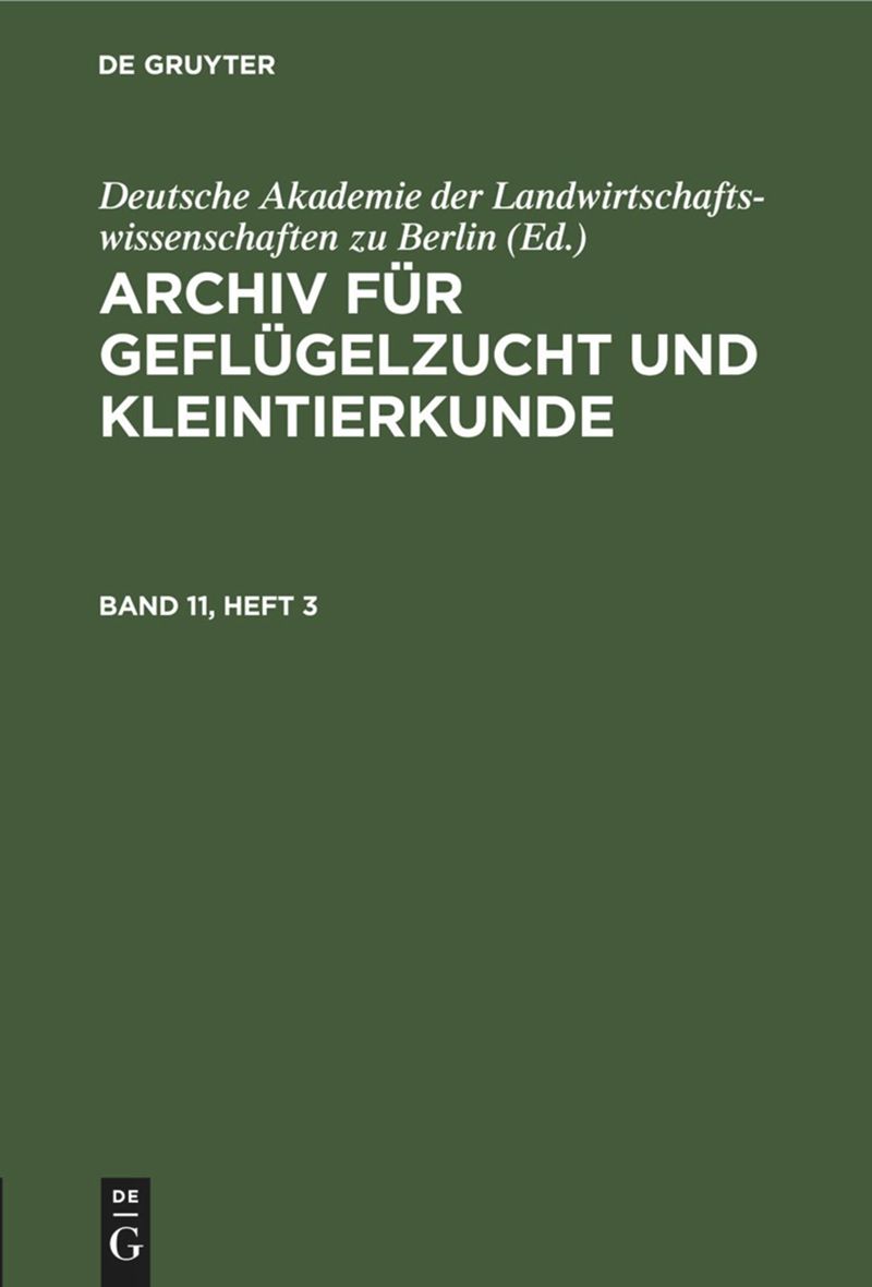 book: Band 11, Heft 3