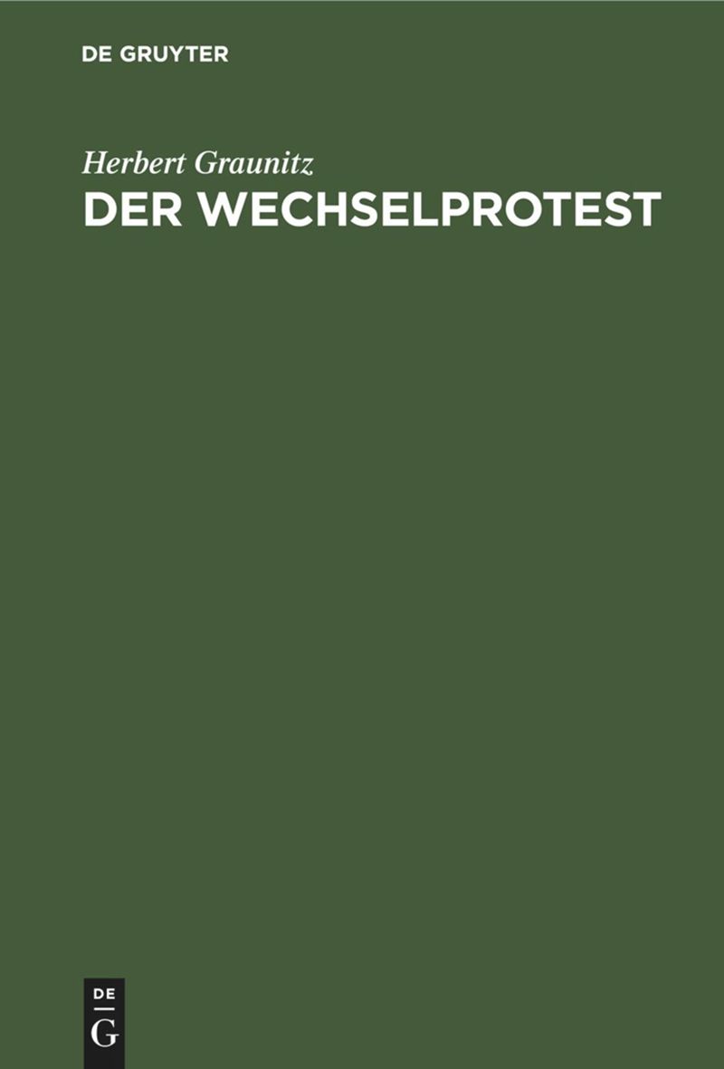 book: Der Wechselprotest