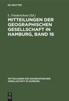 book: Mitteilungen der Geographischen Gesellschaft in Hamburg, Band 16