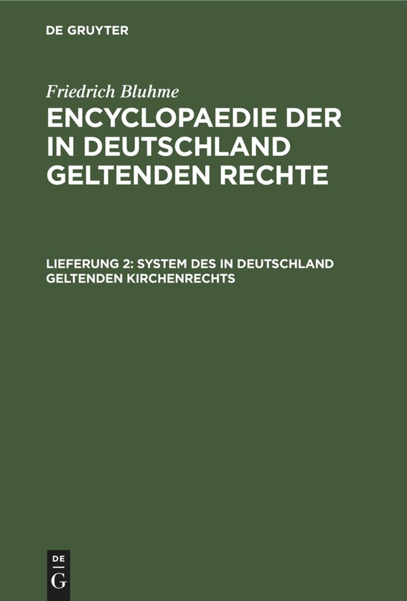 book: Lieferung 2 System des in Deutschland geltenden Kirchenrechts