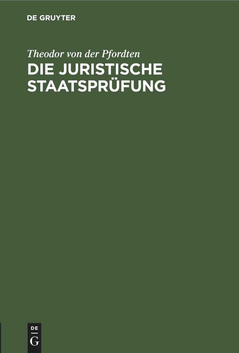 book: Die juristische Staatsprüfung