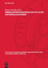 book: Überlieferungsgeschichtliche Untersuchungen