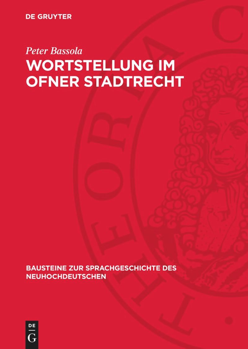 book: Wortstellung im Ofner Stadtrecht