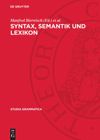 book: Syntax, Semantik und Lexikon