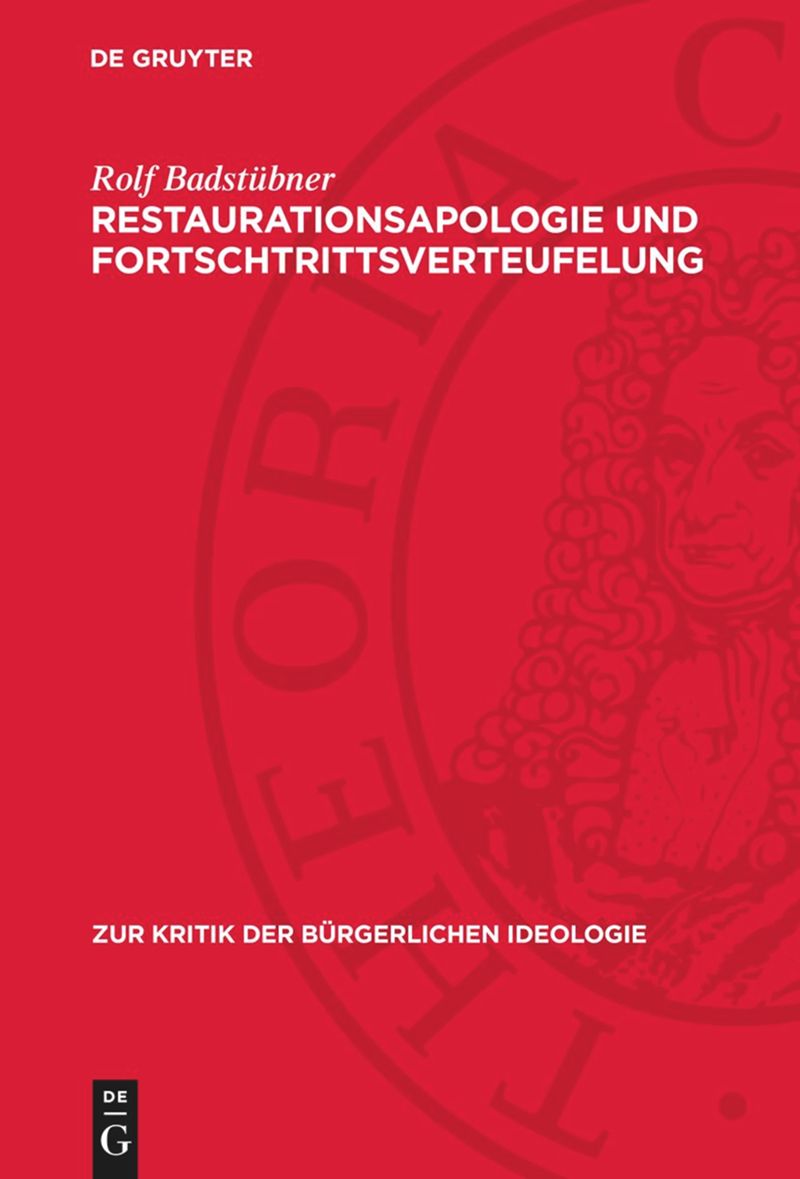 book: Restaurationsapologie und Fortschtrittsverteufelung