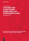 book: Theorie der Funktionen einer reellen Veränderlichen