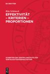 book: Effektivität – Kriterien – Proportionen