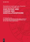 [I.] Tagung der Physikalischen Gesellschaft in der Deutschen Demokratischen Republik vom 26.–29. April 1959 in Greifswald