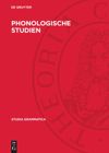 book: Phonologische Studien