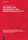 book: Beiträge zur Spannungs- und Dehnungsanalyse VII