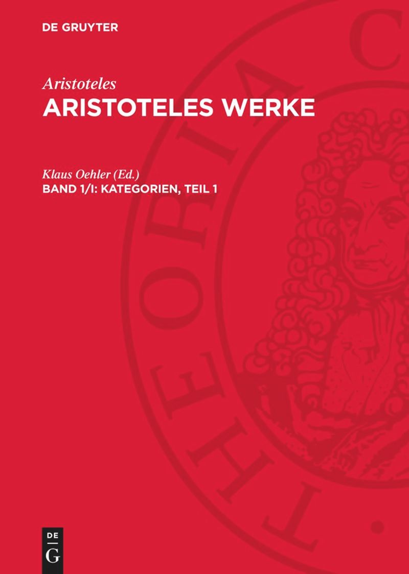 book: Band 1/I Kategorien, Teil 1