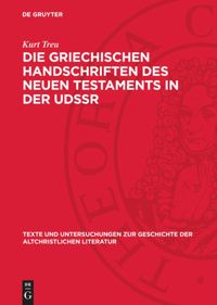 book: Die Griechischen Handschriften des Neuen Testaments in der UdSSR