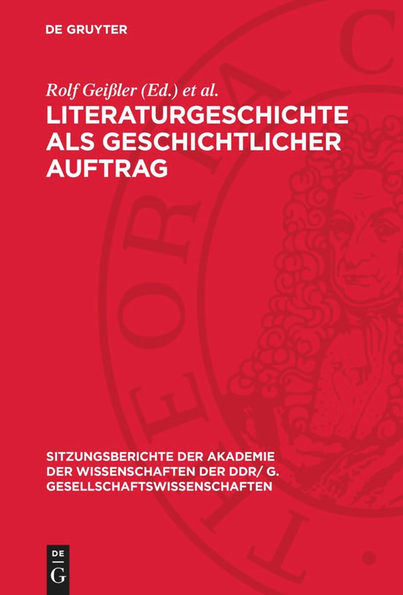 book: Literaturgeschichte als geschichtlicher Auftrag