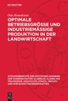 book: Optimale Betriebsgrösse und industriemässige Produktion in der Landwirtschaft