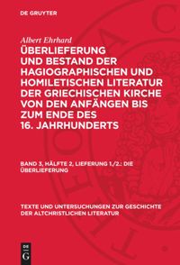 book: Band 3, Hälfte 2, Lieferung 1./2. Die Überlieferung