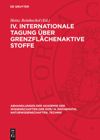 book: IV. Internationale Tagung über Grenzflächenaktive Stoffe