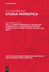 book: Vol. I./1 Papers presented to the Second International Conference on Patristic Studies held at Christ Church, Oxford, 1955, Part 1