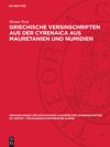 book: Griechische Versinschriften aus der Cyrenaica aus Mauretanien und Numidien