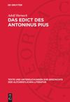 book: Das Edict des Antoninus Pius