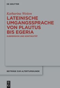 book: Lateinische Umgangssprache von Plautus bis Egeria